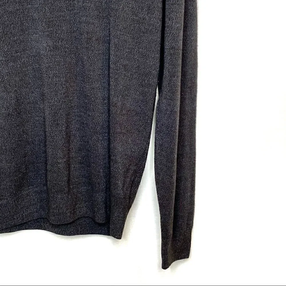 John Bartlett consensus charcoal v neck sweater